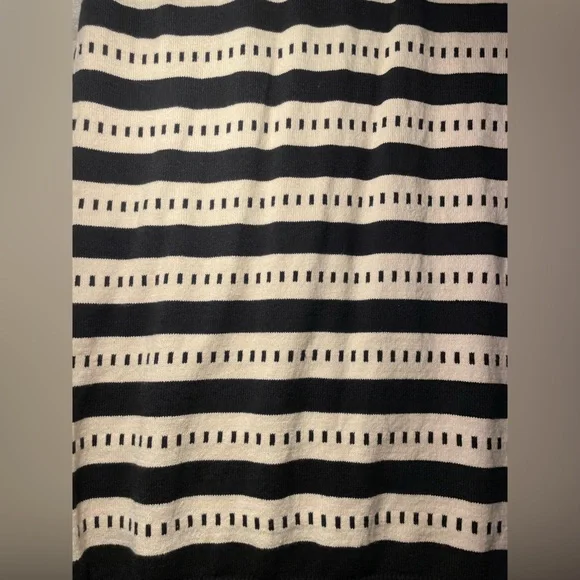 Lalavon🖤🤎 Black and cream tan Striped Knit Maxi midi Dress NWOT - Picture 5 of 15